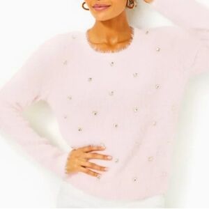 Lilly Pulitzer Light Pink Embellished Sweater